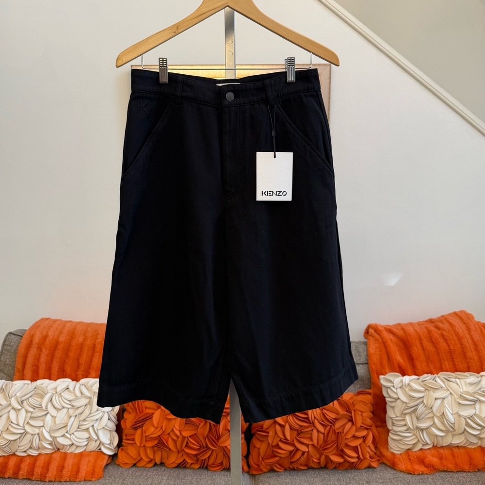 ❗️🆕Kenzo Men's Black Casual Chino Bermuda Shorts Size 28 Made in Italy❗️